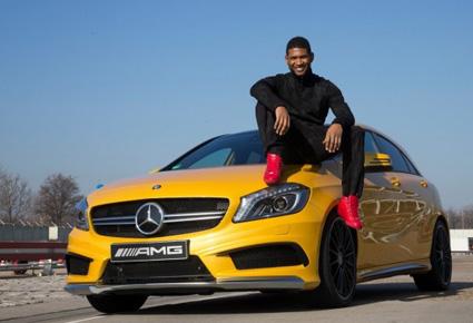 النسخة الأولى من مرسيدس بينز A45 AMG للنجم آشر